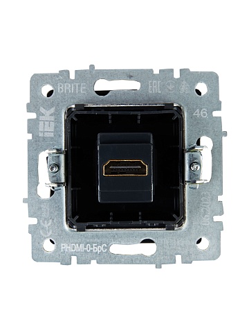 IEK BRITE Розетка HDMI РHDMI-0-БрС сталь