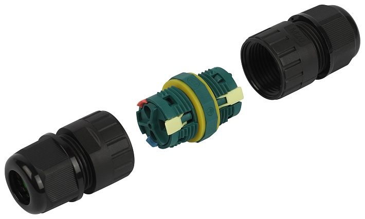 ЭРА Коннектор NO-224-673 кабельный прямой 3-Pin 0.5-2.5 мм2 безвинтовой IP68