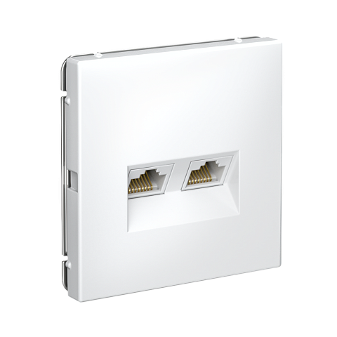 Systeme Electric ArtGallery Белый Розетка двойная компьютерная RJ45+RJ45, кат. 5е, механизм