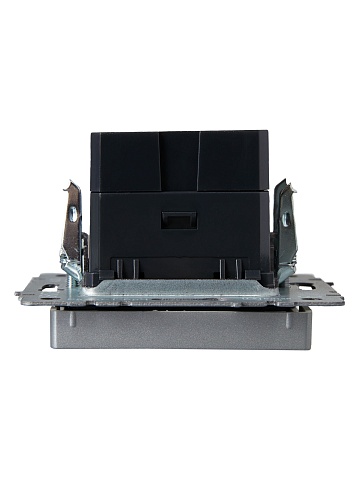 IEK BRITE Роз. USB A+C 18Вт РЮ11-1-БрА алюм.