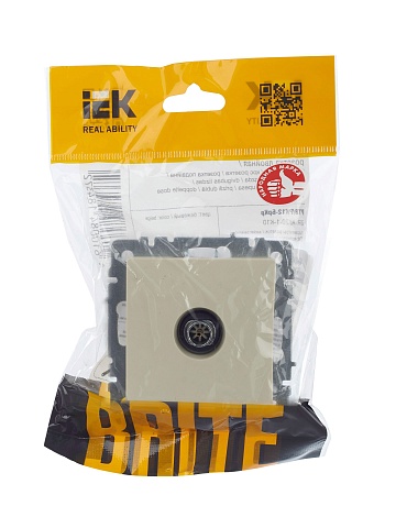 IEK BRITE Розетка TV оконечная РТВ11-0-БрКр бежевый