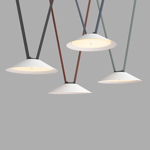 Denkirs DK5565-WH+BK Трековый светильник Belty Flow со светодиодом d300mm H71mm 48V 12W 120° 3000K IP20 белый с черным алюминий