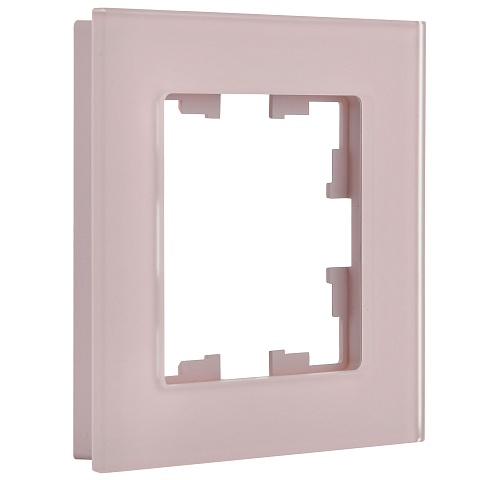 IEK BRITE DECOR Розовый матовый стекло Рамка 1-мест. РУ-1-2-Бр