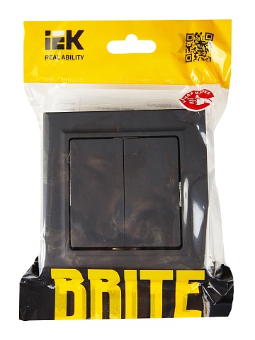 IEK BRITE Графит Выключ. 2-кл. 10А в сборе ВСР10-2-0-БрГ