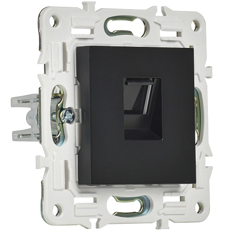 IEK SKANDY Черный Розетка компьютерная RJ45 кат.5E SK-K01Bl