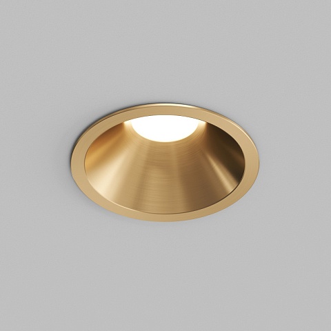 Denkirs DK2431-SB Встраиваемый светильник SHINE GLOW 15Вт, 3000-4000К, IP20, сатин. латунь, алюминий
