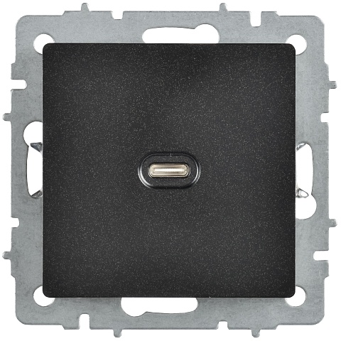 IEK BRITE Роз. USB C 65Вт высокоскор. зар. РЮ12-1-БрЧ черн.