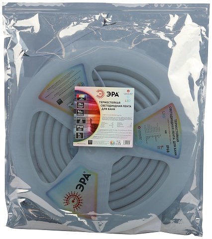 ЭРА Лента светодиодная термостойкая для бани LS3030-9,6-120-24-RGB-IP68-3 year-5m RGB
