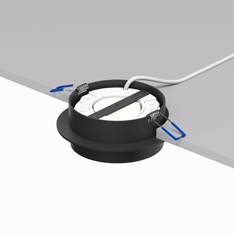 Denkirs DK2090-BK Встраиваемый светильник FLAT, IP 20, до 15 Вт, GX53, LED, черный, алюминий
