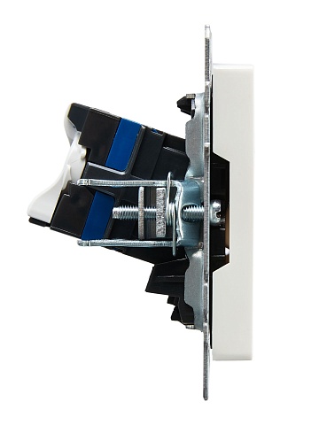 IEK BRITE BASE Белый Розетка комп. 2-ая RJ45 кат.6 РК11-2-БрБ