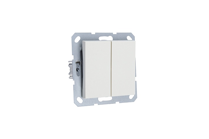 Jasmart G Слоновая кость Выключатель 2-кл 10A 250V~