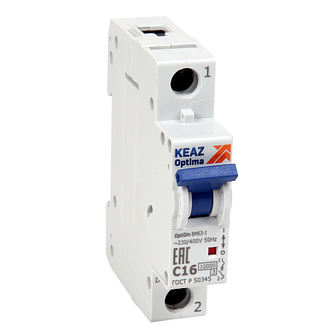 КЭАЗ OptiDin BM63 Автоматический выключатель 1P 3A C 10кА AC (BM63-1C3-10-УХЛ3)