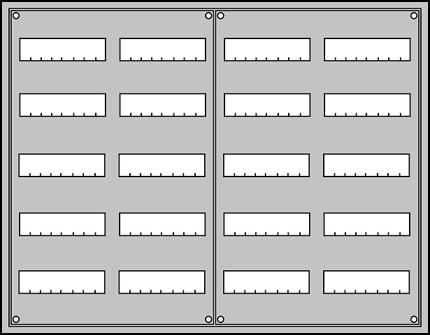 ABB Шкаф 240 мод. в нишу 1115х864х125 CU45V