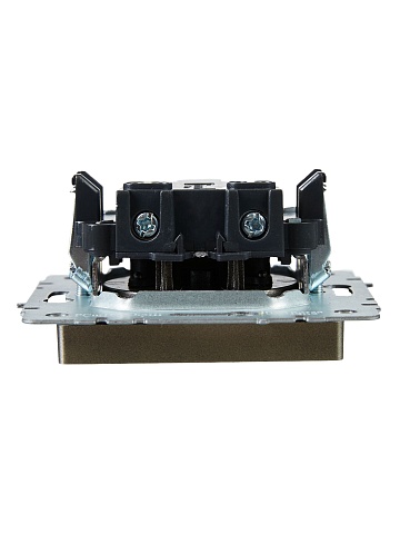 IEK BRITE BASE Шампань Розетка без з/к с з/ш 10А РСш10-2-БрШ