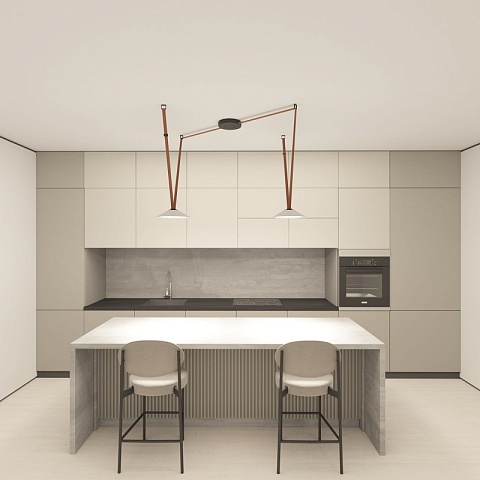 Denkirs DK5565-WH+BK Трековый светильник Belty Flow со светодиодом d300mm H71mm 48V 12W 120° 3000K IP20 белый с черным алюминий
