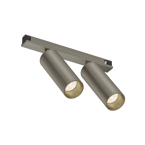 Denkirs DK5742-DN Светильник для трека SHINE SPOT со светодиодом, D35*H100, 48V DC, 8W*2 , RA≥90, 3000K, IP20, темный никель, алюминий
