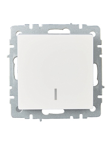 IEK BRITE BASE Белый Выключ. 1-кл. прох. с инд. 10А ВС10-1-7-БрБ
