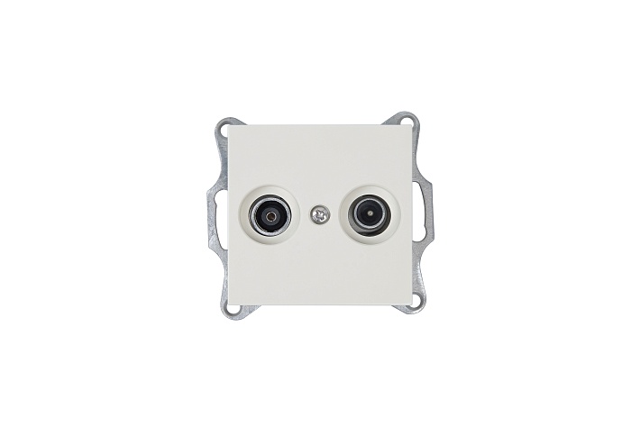 Jasmart G Слоновая кость Розетка TV+FM Φ9.5mm оконечная