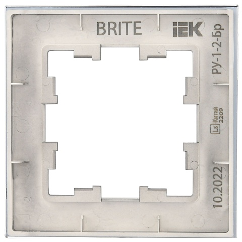 IEK BRITE DECOR Маренго матовый стекло Рамка 1-мест. РУ-1-2-Бр