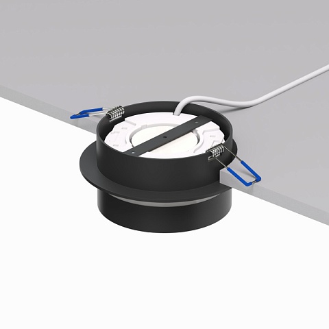 Denkirs DK2100-BK Встраиваемый светильник NIKO, IP 20, до 15 Вт, GX53, LED, черный, акрил, алюминий