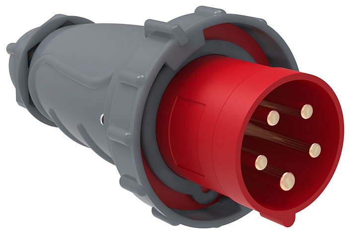 IEK Вилка переносная ССИ-035 63А-6ч/200/346-240/415В 3Р+РЕ+N IP67 MAGNUM