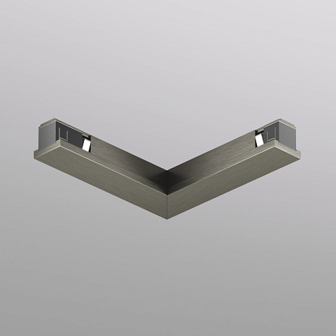 Denkirs TR5723-DN Электрический коннектор 90° потолок-потолок, для трека SHINE BASE, темный никель, алюминий