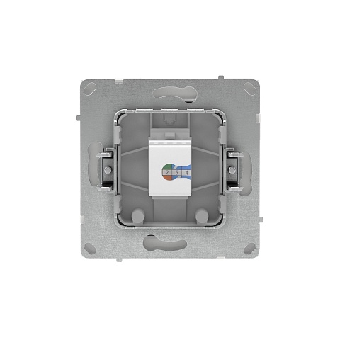 DKC KANT Компьютерная розетка RJ-45 без шторки, кат.5е одинарная, белая магнолия