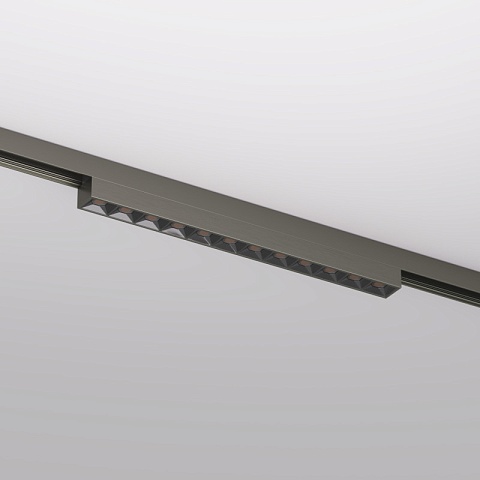 Denkirs DK5771-DN Светильник для трека SHINE GRILL со светодиодом, L231*W19*H27, 48V DC, 10W, RA≥90, 3000K, IP20, темный никель, алюминий