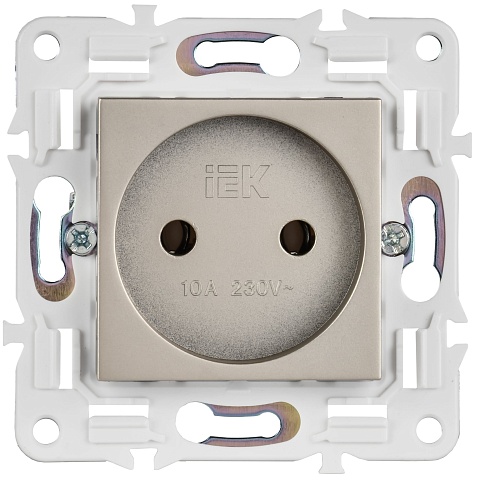 IEK SKANDY Шампань Розетка б/з 10А SK-R02Sh