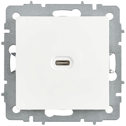 IEK BRITE Роз. USB C 65Вт высокоскор. зар. РЮ12-1-БрАБ а/б