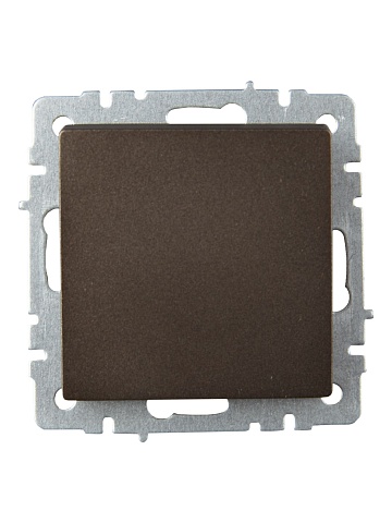 IEK BRITE Выключатель 1-клавишный самовозвратный 10А ВС10-1-4-БрТБ темная бронза