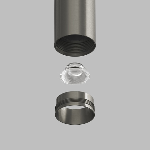 Denkirs DK5744-DN Светильник для трека SHINE SPOT со светодиодом, D40*H200
кабель 1500мм, 48V DC, 8W, RA≥90, 3000K, IP20, темный никель, алюминий