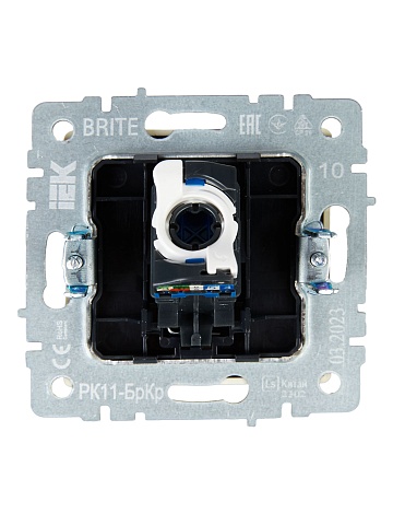 IEK BRITE BASE Бежевый Розетка RJ45 комп.кат.6 РК11-БрКр