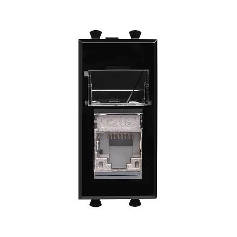 DKC Avanti Черный квадрат Компьютерная розетка RJ-45  категория 6