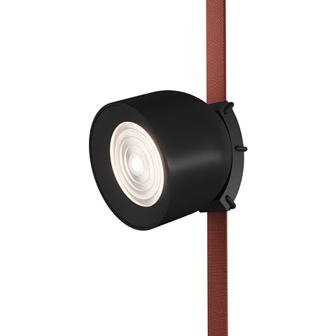 Denkirs DK5541-BK Поворотный трековый светильник Belty Spot со светодиодом d100mm H107mm 48V 12W 38° 3000K IP20 черный алюминий