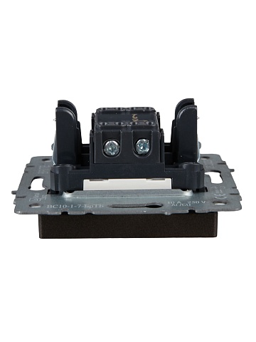 IEK BRITE BASE Темн.бронза Выключ. 1-кл. прох. с инд. 10А ВС10-1-7-БрТБ