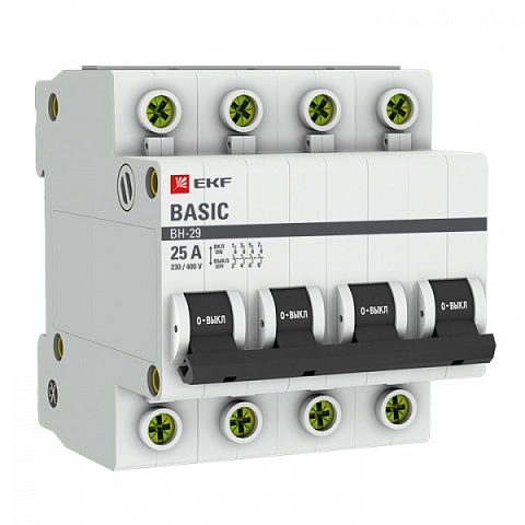 EKF Basic Выключатель нагрузки 4P 25А ВН-29