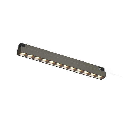 Denkirs DK5771-DN Светильник для трека SHINE GRILL со светодиодом, L231*W19*H27, 48V DC, 10W, RA≥90, 3000K, IP20, темный никель, алюминий