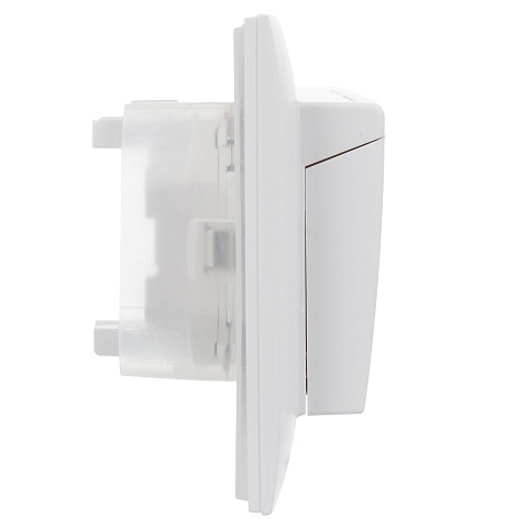 IEK SKANDY Арктический белый Розетка 2-ая с/з с крышкой 16А в сборе IP44 SK-R12W