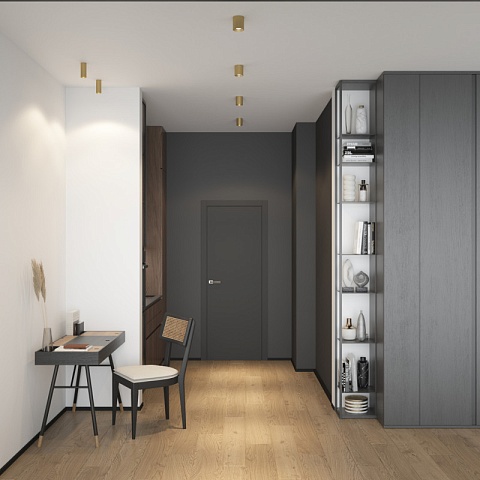 Denkirs DK2615-SB Накладной светильник SHINE TUBE со светодиодом, D45*H115, IP20, 3000К, 7W, RA≥90, сатинированная латунь, алюминий
