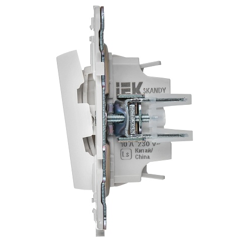 IEK SKANDY Арктический белый Выключатель жалюзи 10А SK-V12W