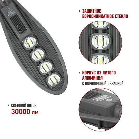 ЭРА Светильник уличный светодиодный SPP-5-200-5K-W 200Вт 5000К IP65 КСС Ш гарантия 5 лет