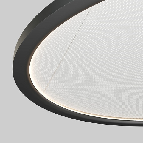 Denkirs DK6617-BK Подвесной светильник горизонтальный VEIL, 35 Вт, Ø600×В1500 мм, LED 2700-6000K, IP20, пульт Д/У