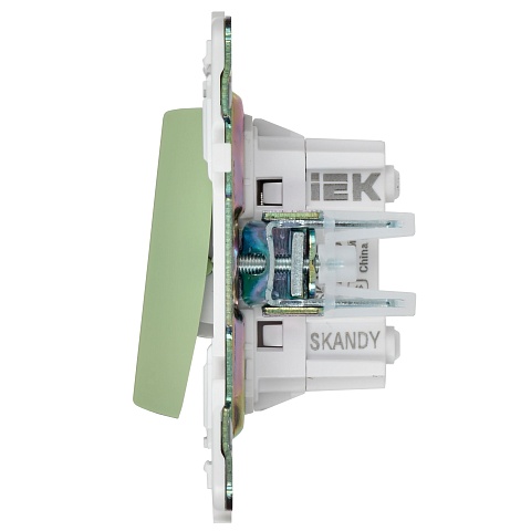 IEK SKANDY Мятный Выключатель 2-клавишный перекрестный 10А SK-V06G