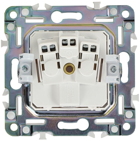IEK SKANDY Черный Розетка с/з с защитными шторками 16А SK-R04Bl