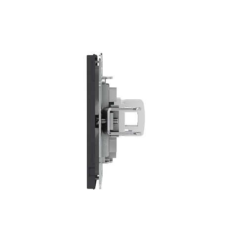 DKC KANT Компьютерная розетка RJ-45 без шторки, кат.5е одинарная, черный уголь