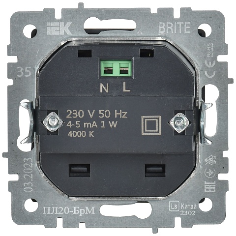 IEK BRITE Подсветка LED встраиваемая ПЛ20-БрМ мар.
