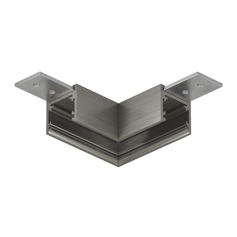 Denkirs TR5731-DN Угловой элемент трека, 90° потолок-потолок, для трека SHINE BASE, темный никель, алюминий