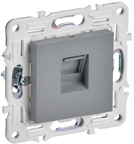 IEK SKANDY Серый Розетка компьютерная RJ45 кат.5E SK-K01Gr