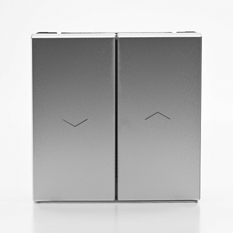 Systeme Electric ArtGallery Алюминий Выключатель 2-клавишный для жалюзи, 2х сх.4, 10А, механизм, быстрозажим. клем.